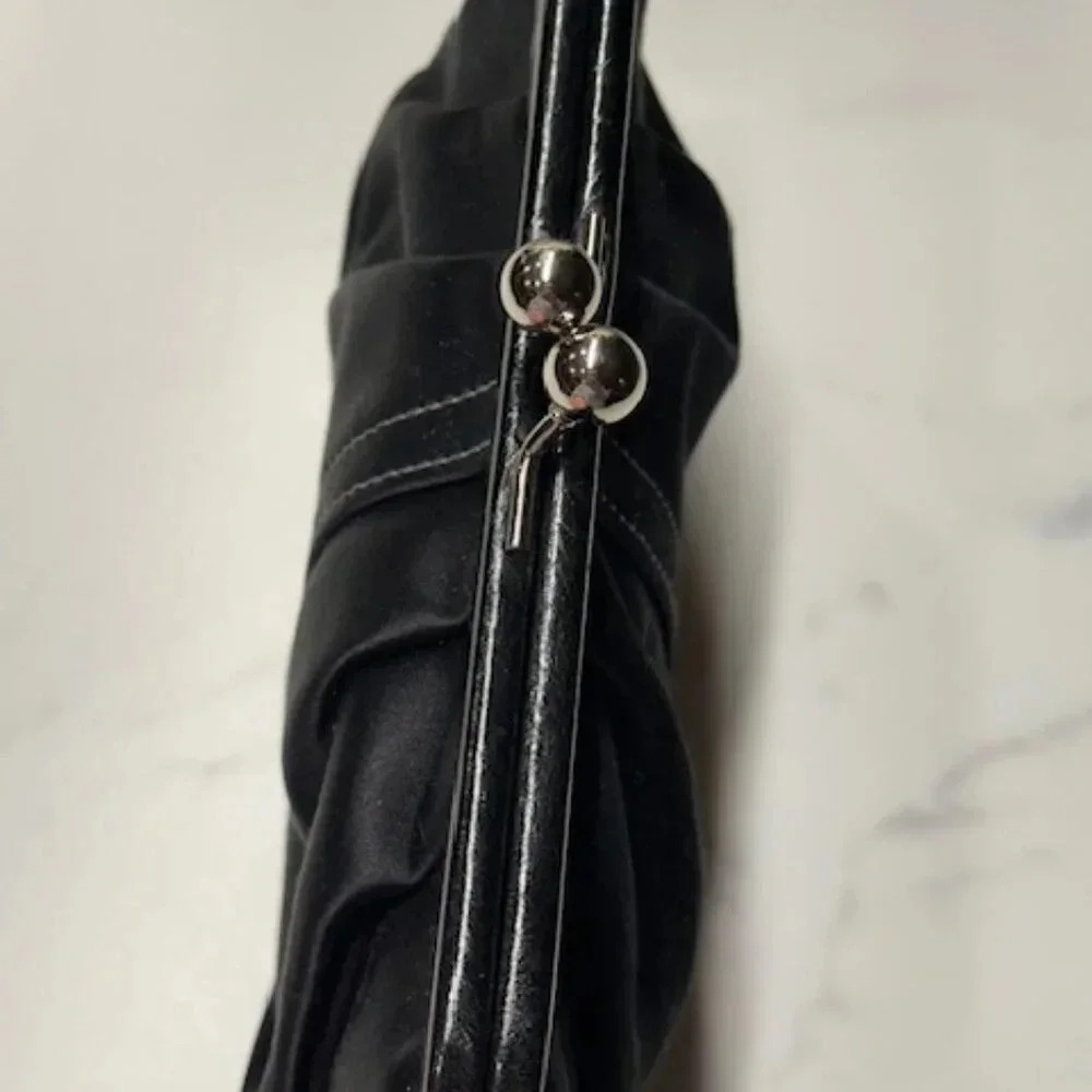 🧚🏻HOST PICK🧚🏻 Coach Black Satin Wristlet with Swarovski Hangtag EUC - Picture 13 of 13